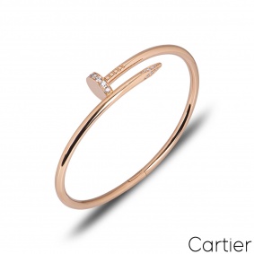 Cartier Rose Gold Diamond Juste Un Clou Bracelet Size 18 B6048518 Cartier Rose Gold Diamond Juste Un Clou Bracelet Size 18 B6048518
